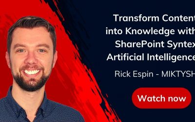Transform Content into Knowledge with SharePoint Syntex Artificial Intelligence